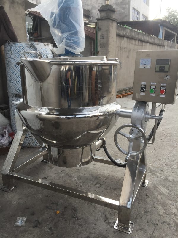 Double layer jam Gas electric steam cooking Jacket Kettle with Agitator - 图片 3