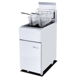 SURRI Commercial type Hot sales Deep Fryer 1-Tank 2-Baskets Gas Fryer