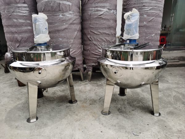 Stainless Steel  Electric Steam Gas Heating Jacketed Kettle Automatic Stirring Pot With Agitator