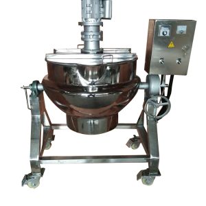 Double layer jam Gas electric steam cooking Jacket Kettle with Agitator