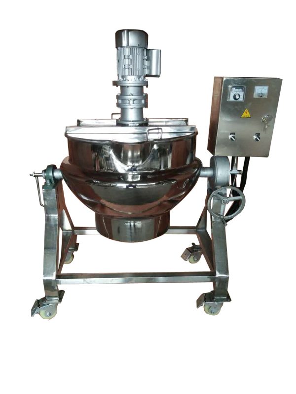 Double layer jam Gas electric steam cooking Jacket Kettle with Agitator