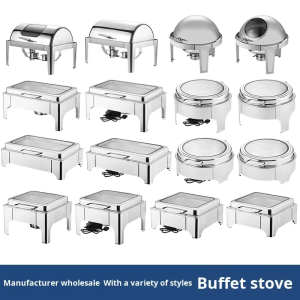 Stainless Steel Electric Buffet Stove 6L Energy Efficient Class a Commercial Hotel Cookware